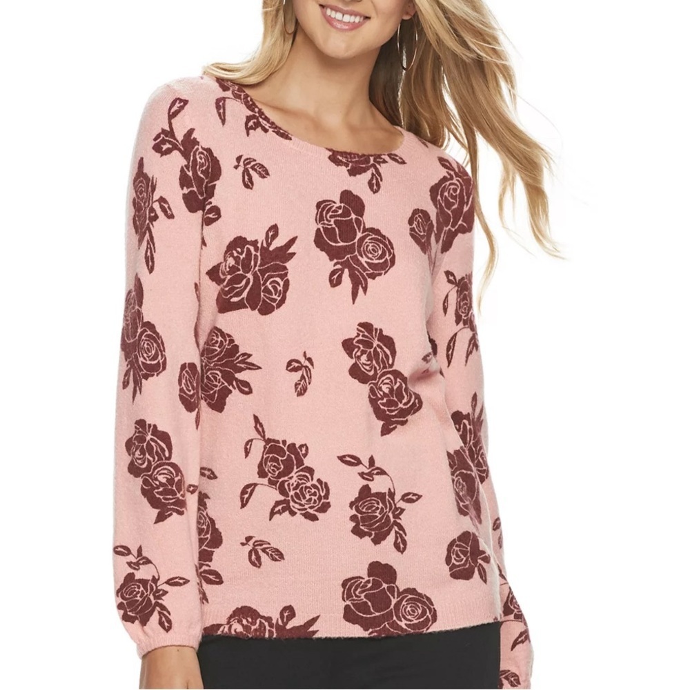Women's ELLE™ Printed Sweater size S